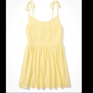 American Eagle Smocked Babydoll Tank Top